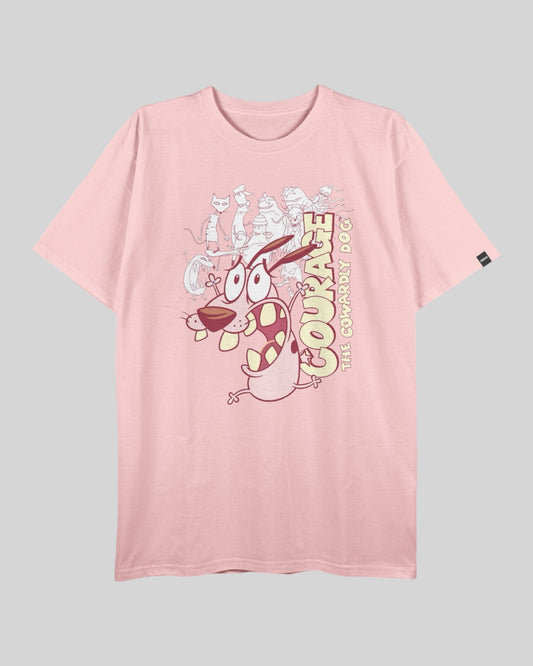 Camiseta Unisex Regular Size Palo de Rosa Perro Coraje