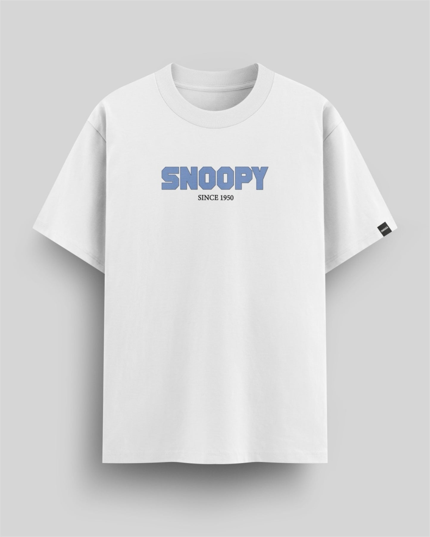 Camiseta Unisex Regular Size Blanca Snoopy